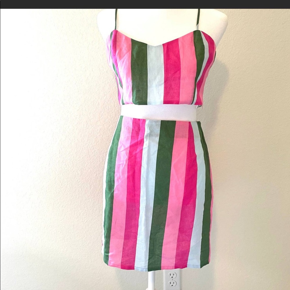 Zara Pink, Green, Blue Stripe Set